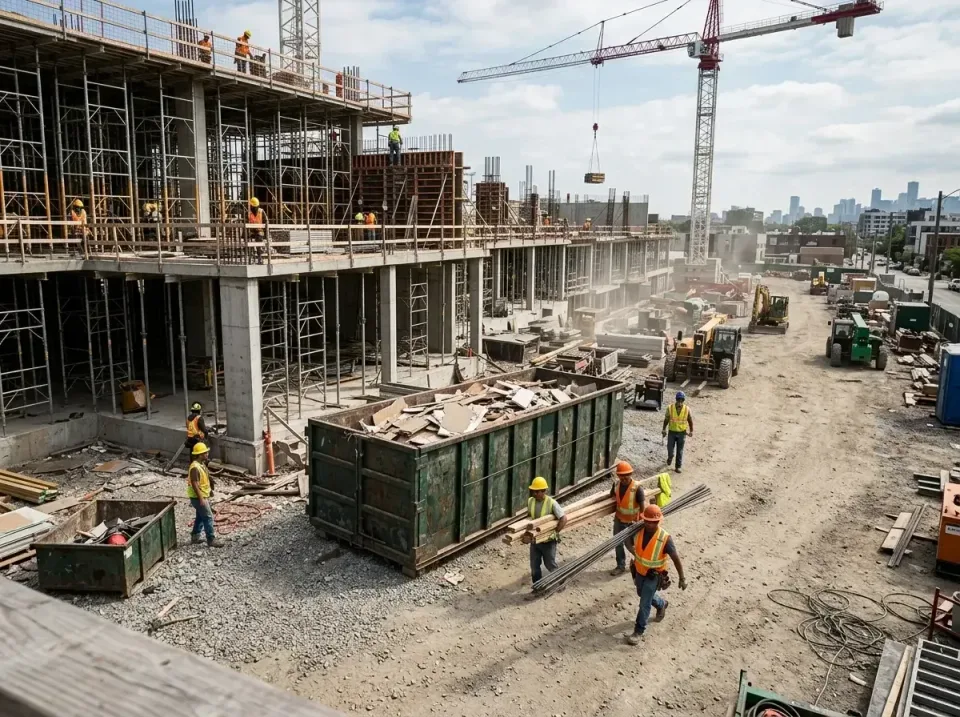 commercial-construction-site-w-002 — frequently asked questions, Low Cost Construction Dumpster Rental in Farmington, MN